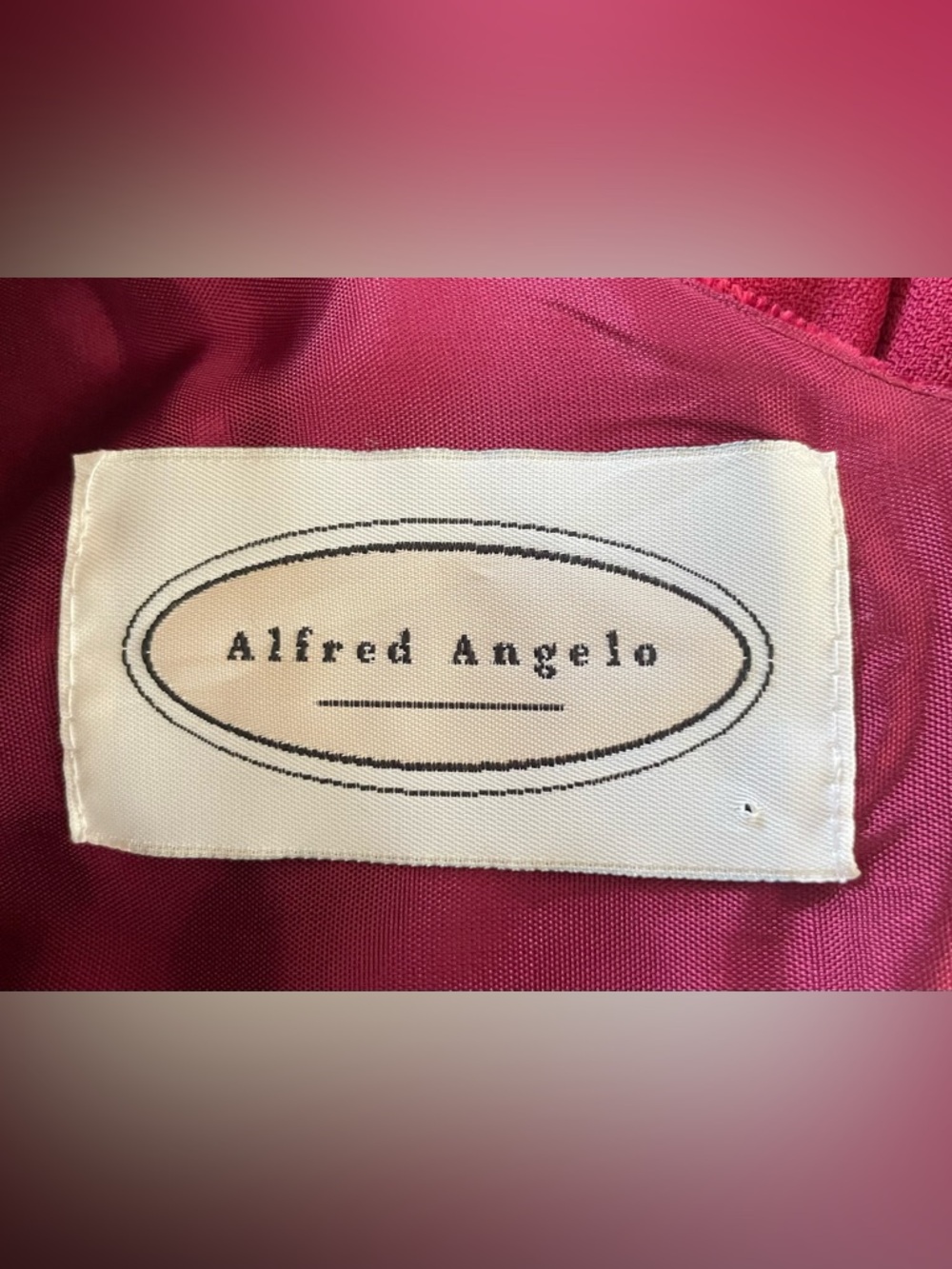 Vintage ALFRED ANGELO Burgundy Velvet Crepe Empire Waist Gown Sz 11/12‎ New - Picture 6 of 8